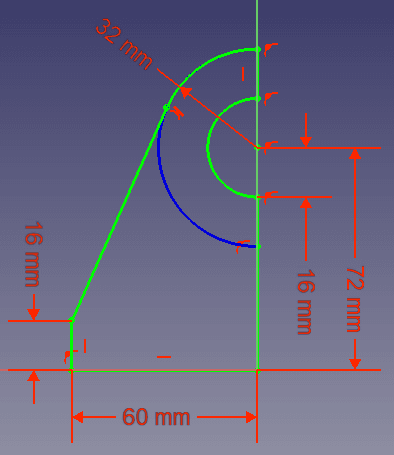作図補助線と作図線の表示の優先度が立体関係で表現されているので、反対側にすると作図線が、作図補助線に優先して表示されます。