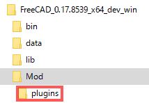 フォルダ名を「plugins」に変更します。