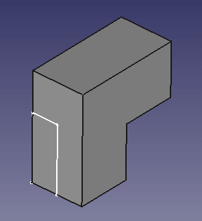 立体の面にスケッチを作成した