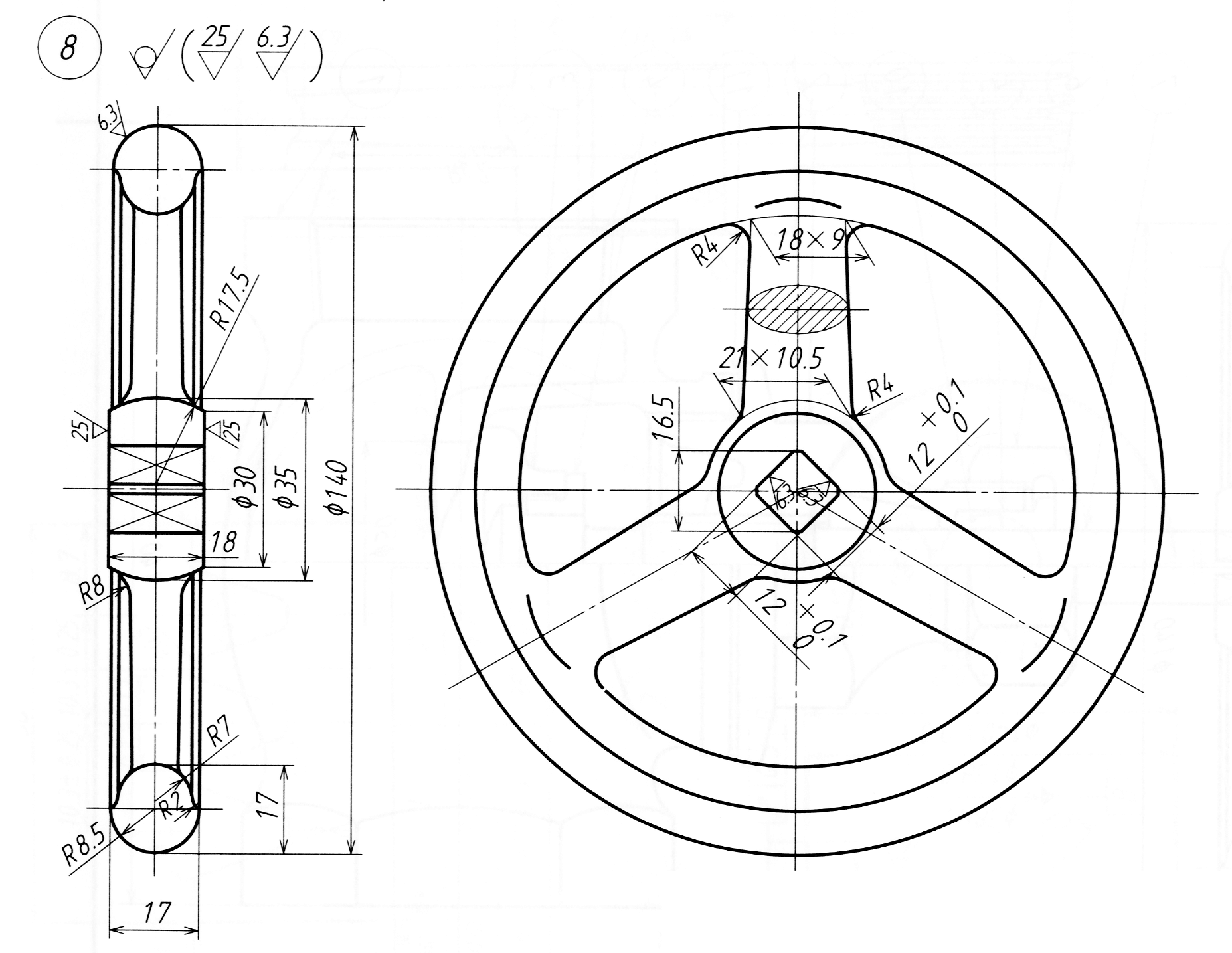 最新機械製図の製図例23-3