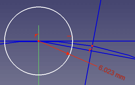 ピッチ円とz軸の交点を中心に円を描きます。