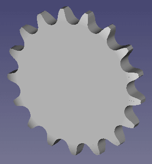 FreeCADで、スプロケットをモデリングする